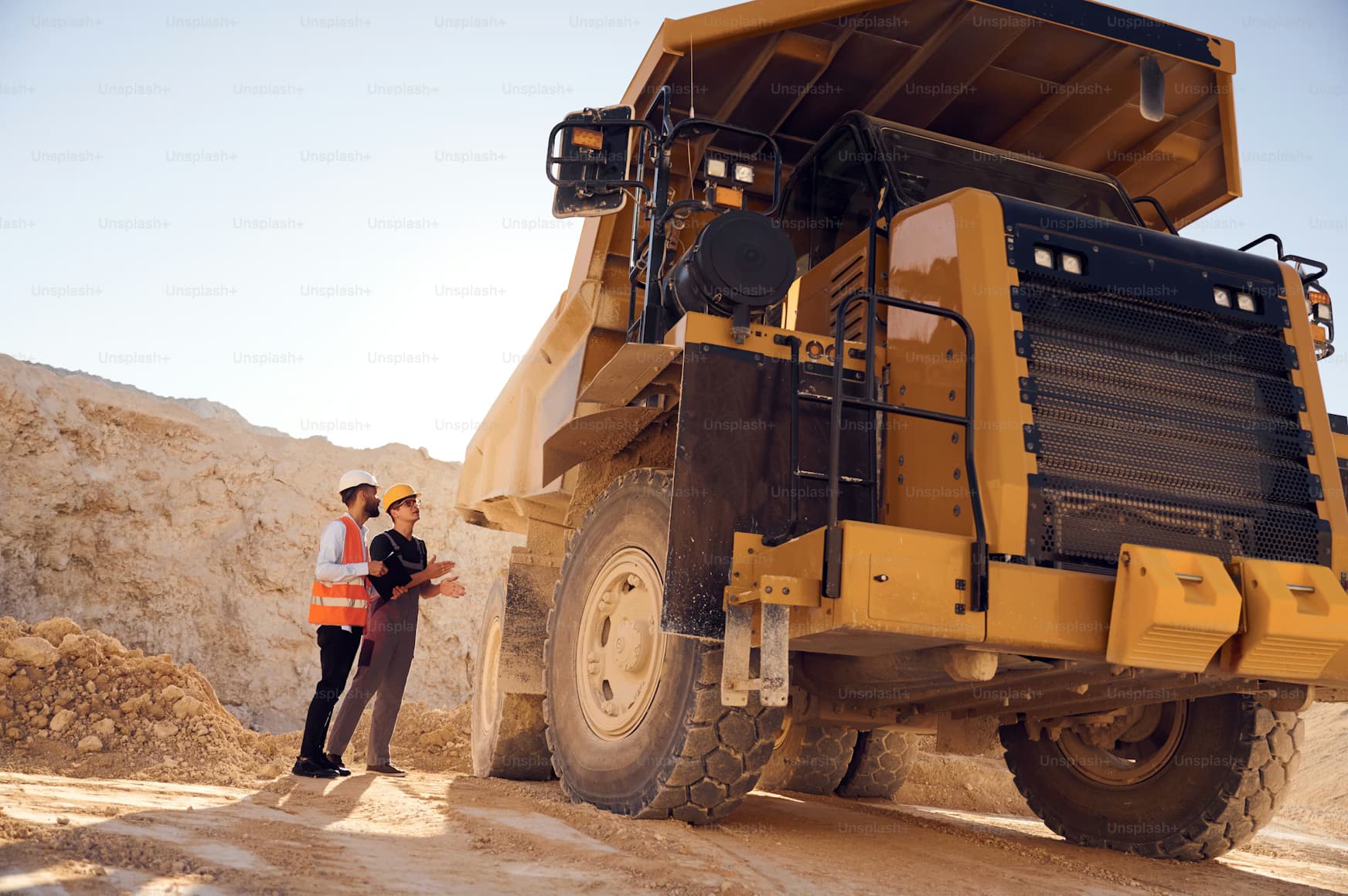 Construction fleet industry background